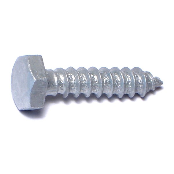 Midwest Fastener Lag Screw, 1/4 in, 1-1/4 in, Steel, Hot Dipped Galvanized Hex Hex Drive, 100 PK 50268 - main